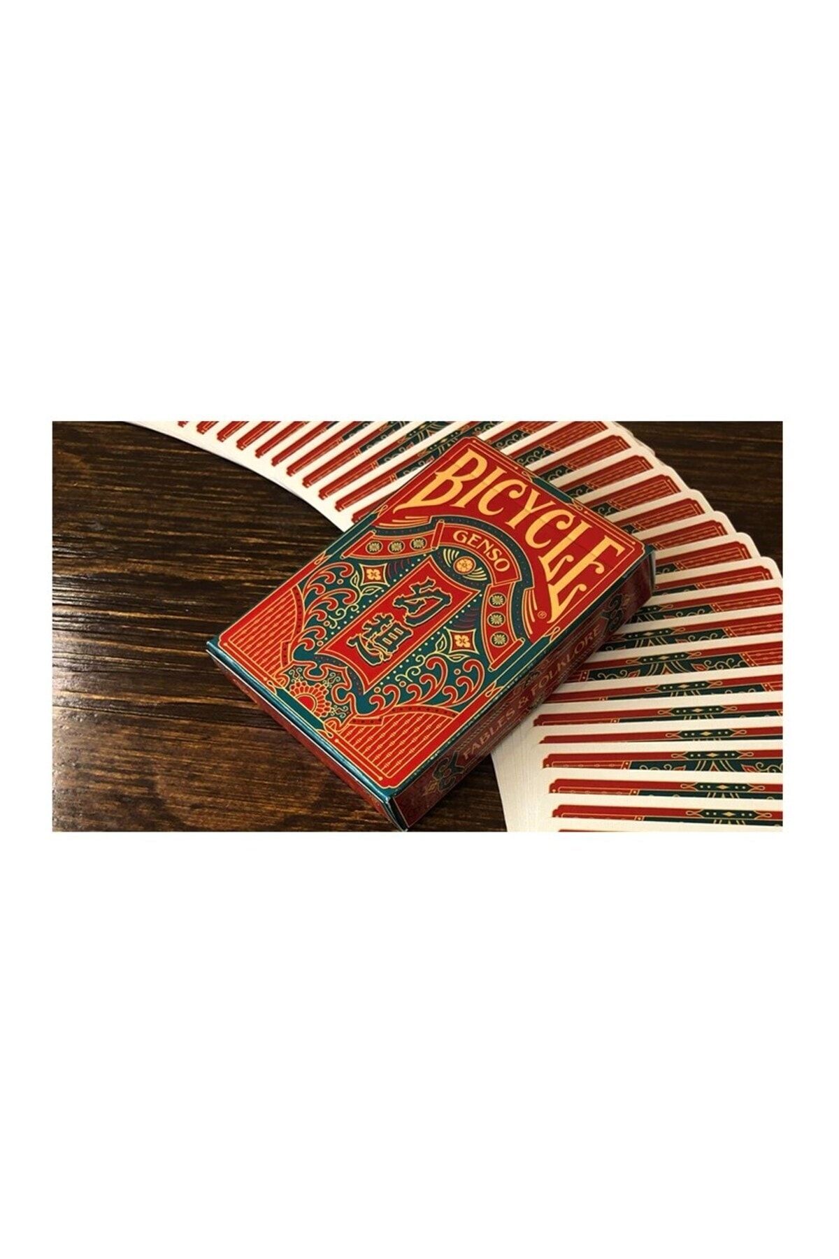 OyuncaklarÜlkesi-Bicycle Genso Green Game Card Playing Cards Deck 3