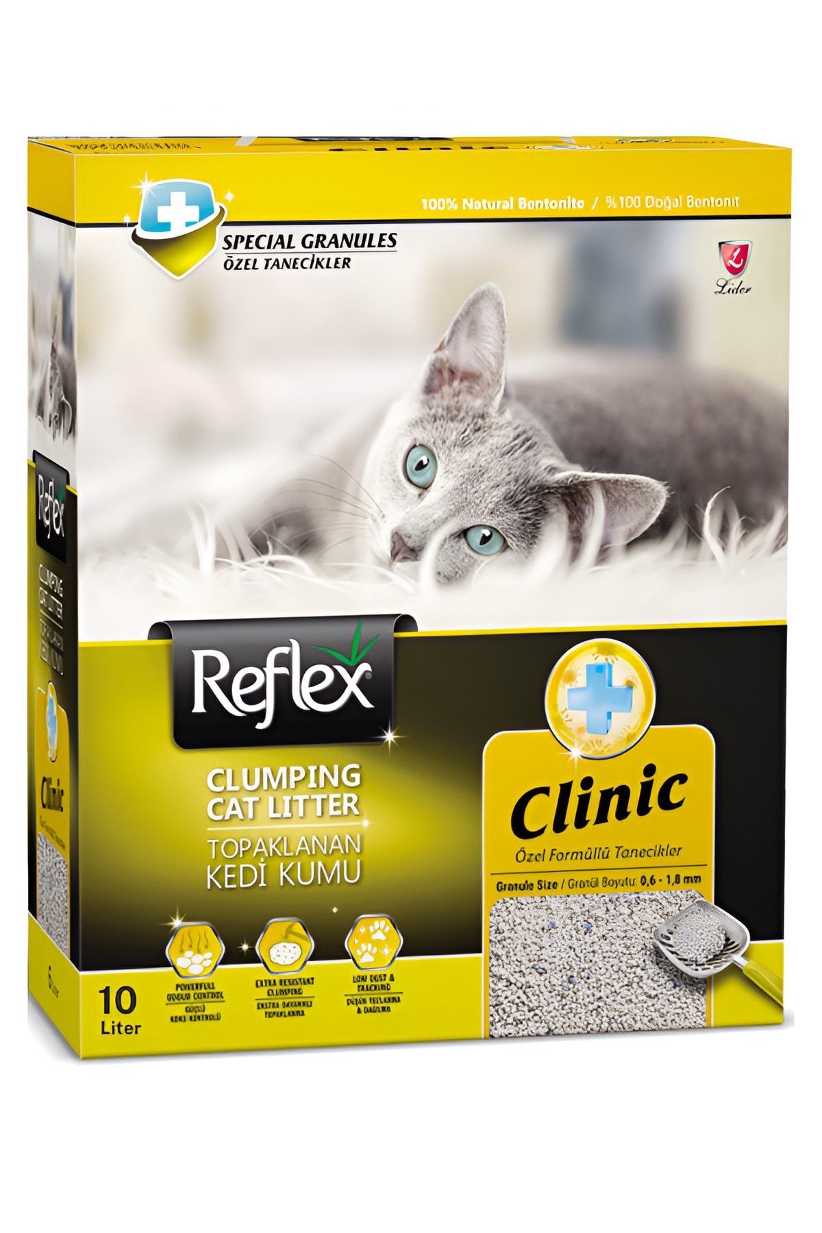 Reflex Clumping Cat Litter Clinic Özel Formüllü Topaklanan Bentonit