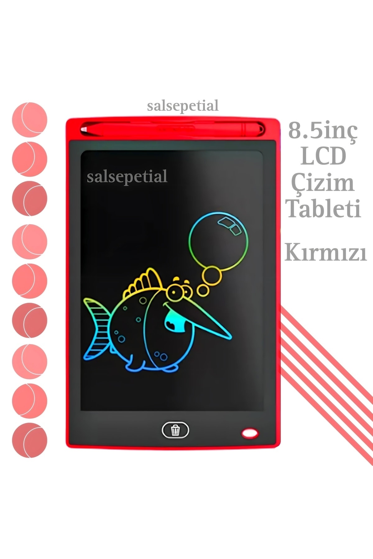 Salsepetial Grafik Dijital Kalemli LCD Çizim Tableti Çocuk Yazı Tahtası 8.5 Inc