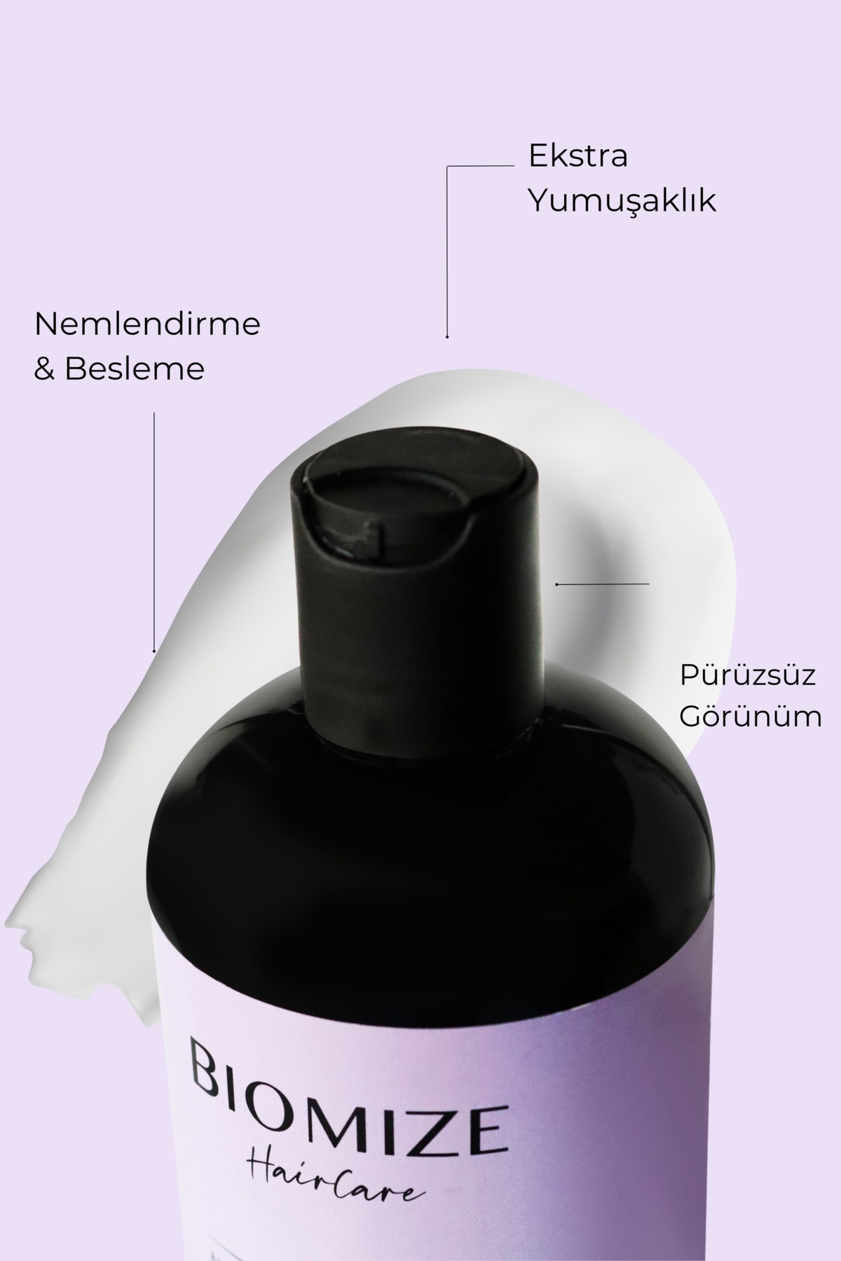 Biomize Sağlıklı Uzama Kolay Tarama & Ekstra Yumuşaklık Için Saç Bakım Kremi — saç kremi 400 ML