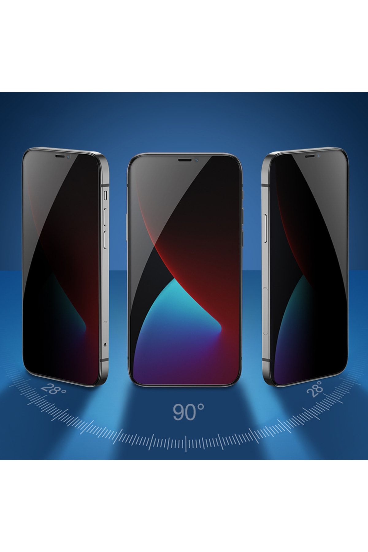 ZMOBILE-iPhone 11 compatible Privacy Ghost Screen Protector 5D Magic Glass with Easy Application Tool 3