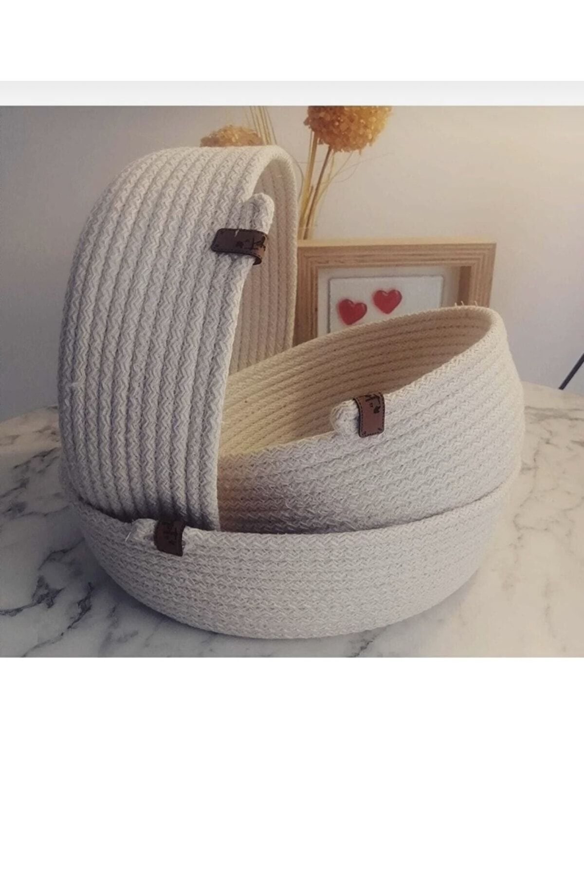 Knitted rope basket online