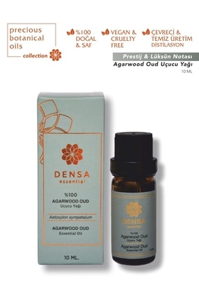 Densa Essential %100 Saf & Doğal Agarwood Oud Uçucu Yağı 10 ml Buhurdanlık Di...