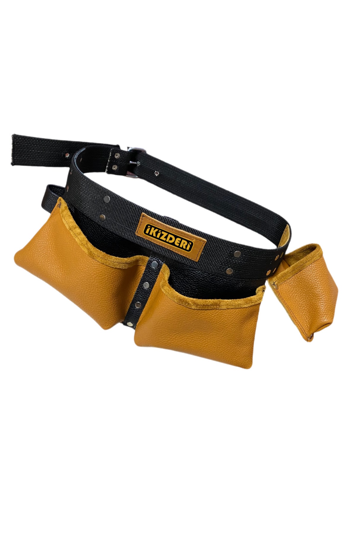 Palaska Belted Three Compartment Genuine Leather Nail Apron