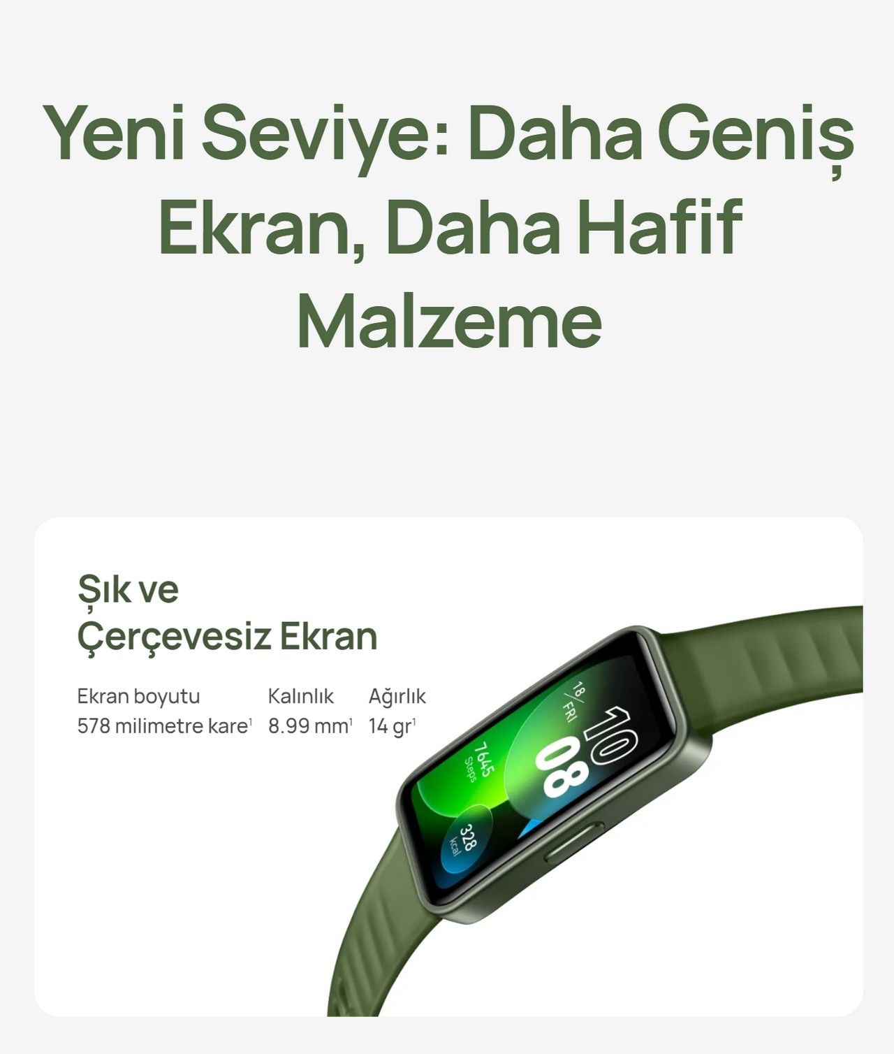 Kupa Huawei Band 8 Compatible Colorful Classic Silicone Band A+ Dark Green  - Trendyol