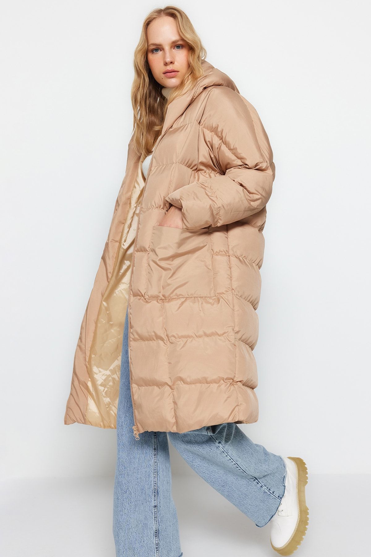Ganni whitman long sales jacket