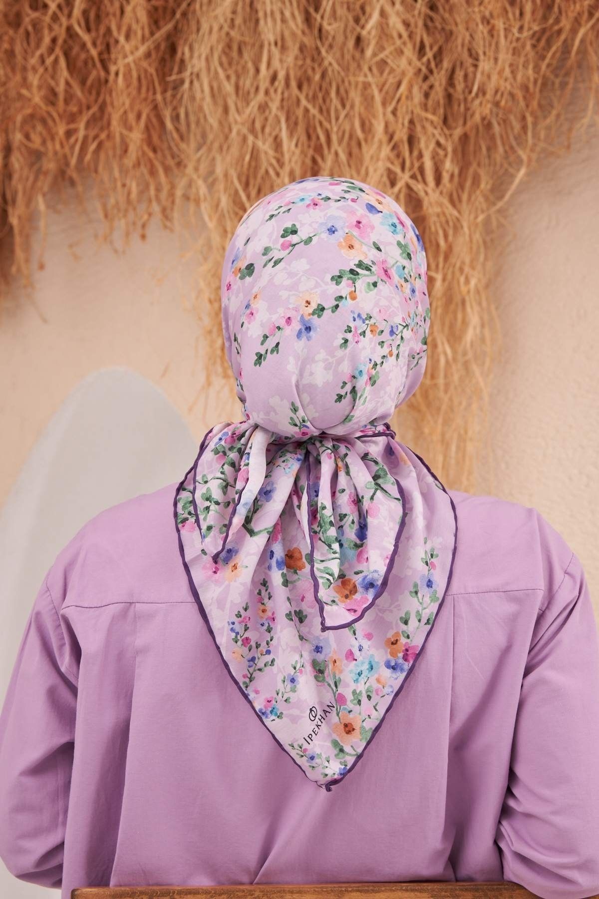 pekhan Spring Pattern Thin Cotton Scarf Trendyol