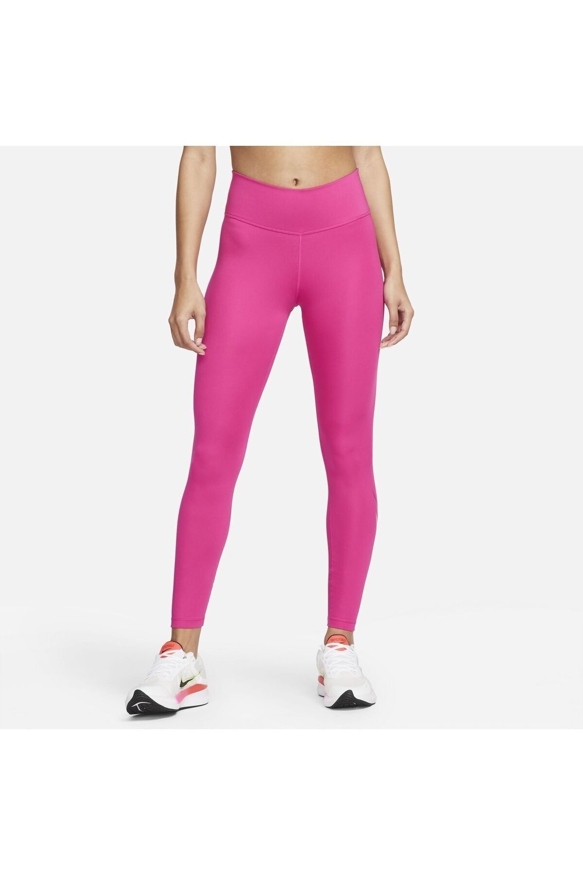 Nike One Dri Fit Training Shine Pink Leggings, Pink Shiny Leggings with 2  Inside Pockets - Trendyol