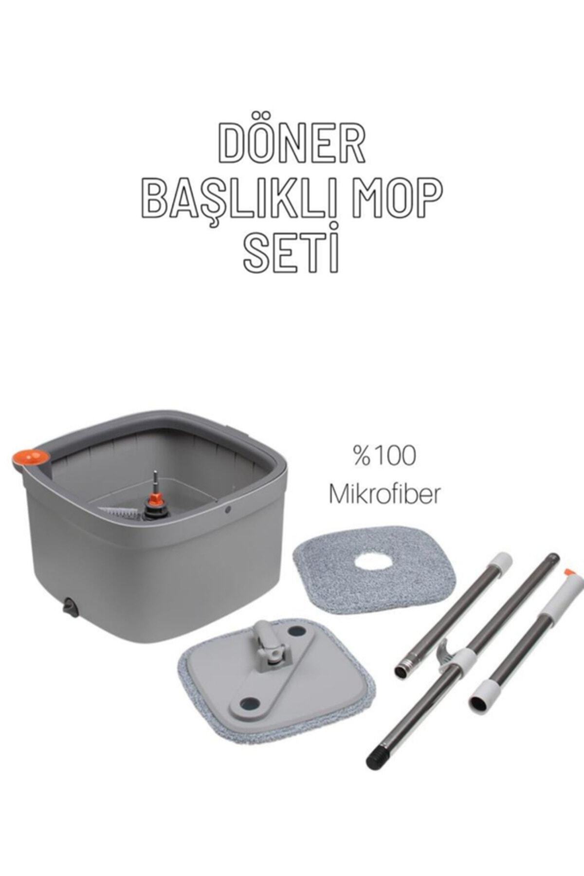 Aydınlar Ambalaj Spin Mop Paspas Temizlik Seti Yedek Mikrofiber Bez