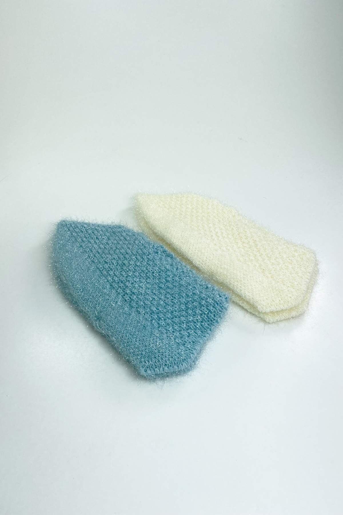 Mstz 2 Pair Hand Knitted Winter Stylish Women's Wool Booties Set 4 Zncm