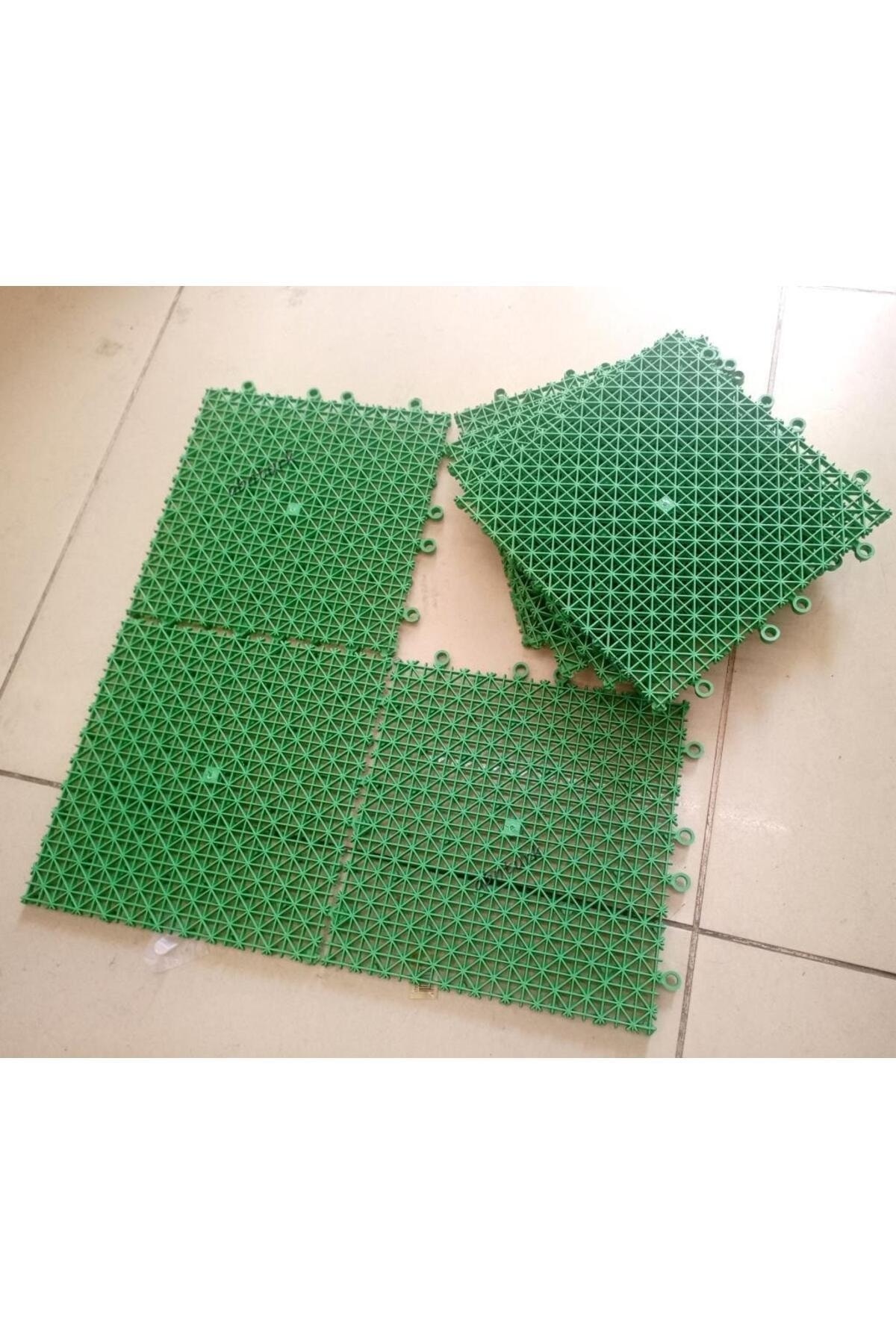 abnturk 8 Adet 25x25cm Islak Zemin Yükseltilmiş Yer Karosu Toplam 100x50cm Kolay Eklenir Izgaralı Zemin Matı