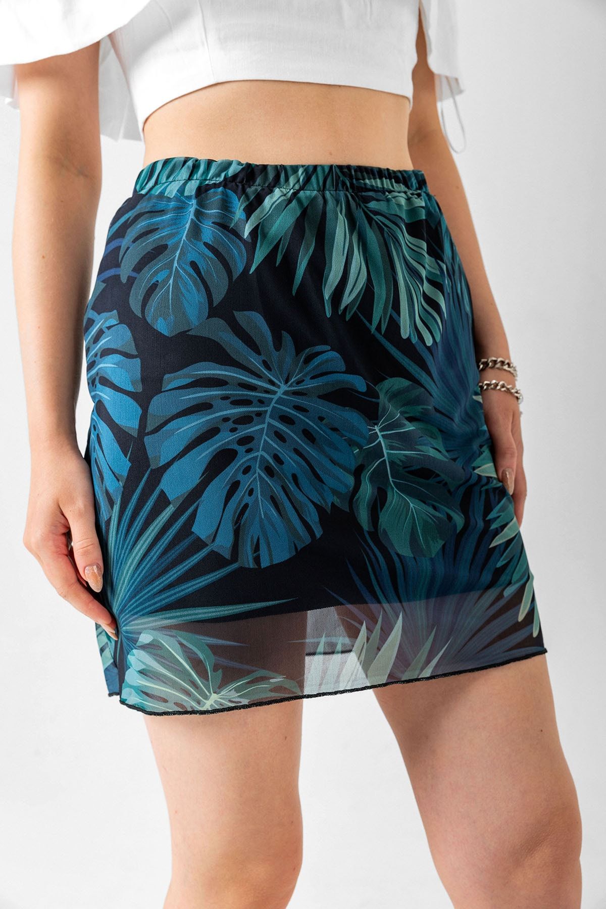 Tulle high waisted mini skirt hotsell