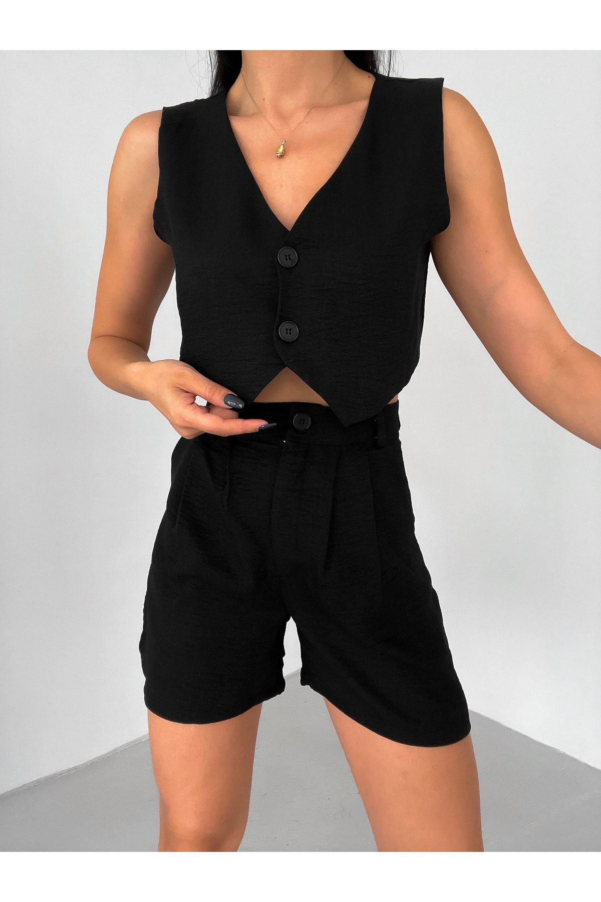 Black short set romper hot sale