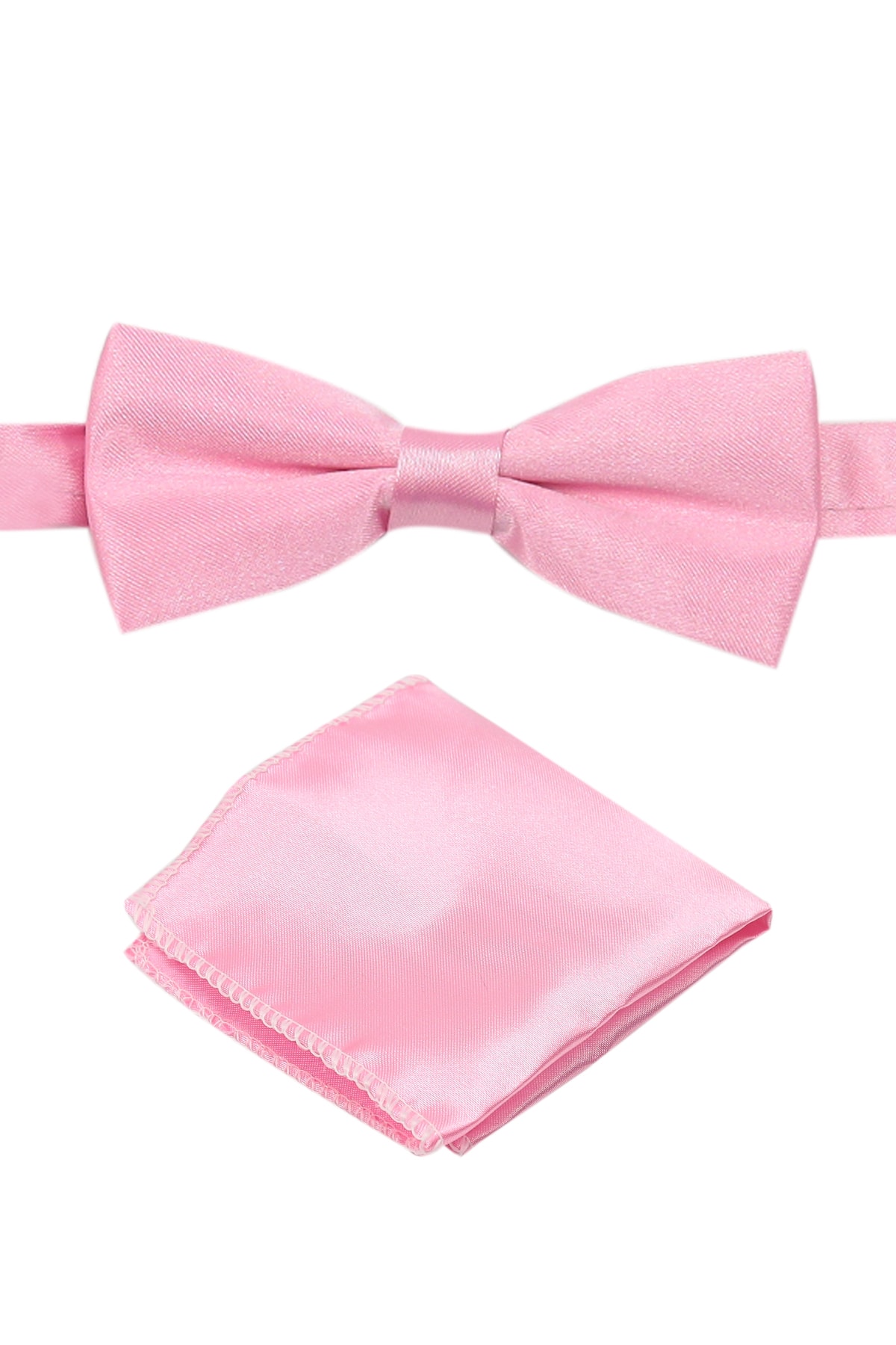 Boys Satin Bow Tie Handkerchief Set Single Size 3-14Years