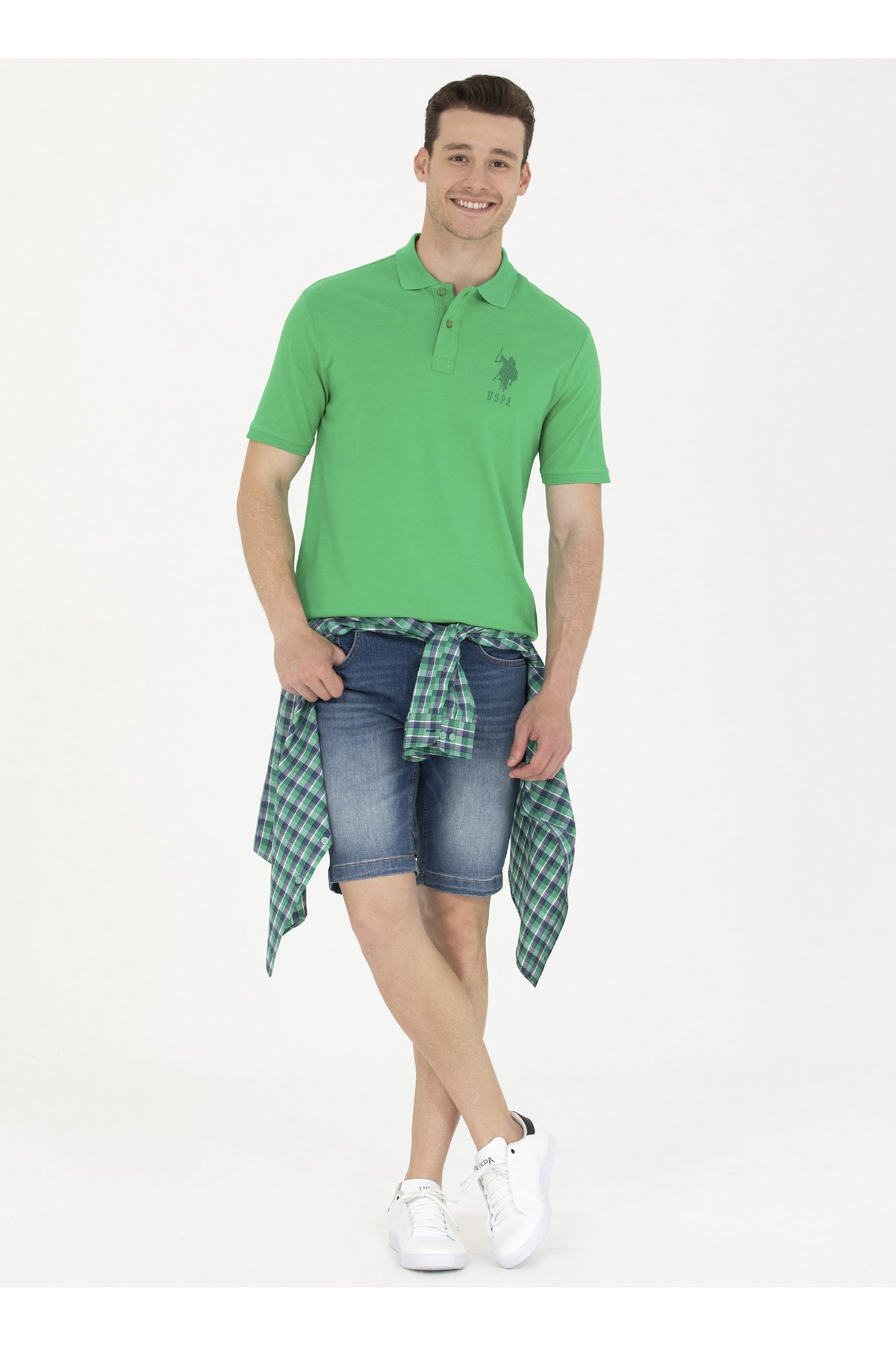 تیشرت مردانه سبز یو اس پولو | 5002995647 اورجینال - تصویر 4