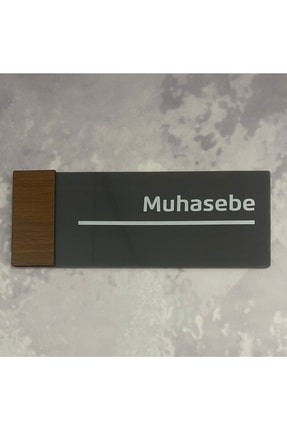 Dekokonsept Wooden Serisi Muhasebe Kapı Isimliği