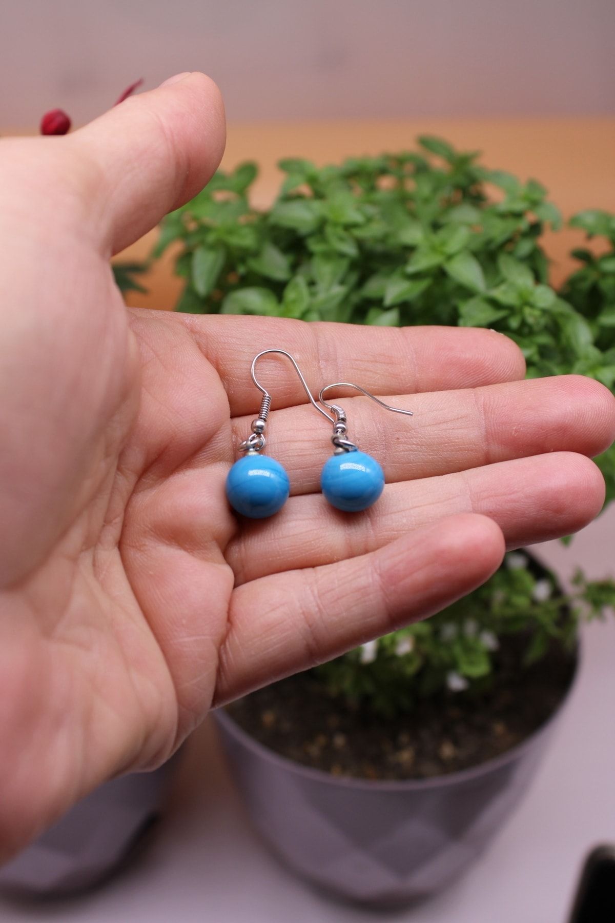 Turquoise colored earrings deals