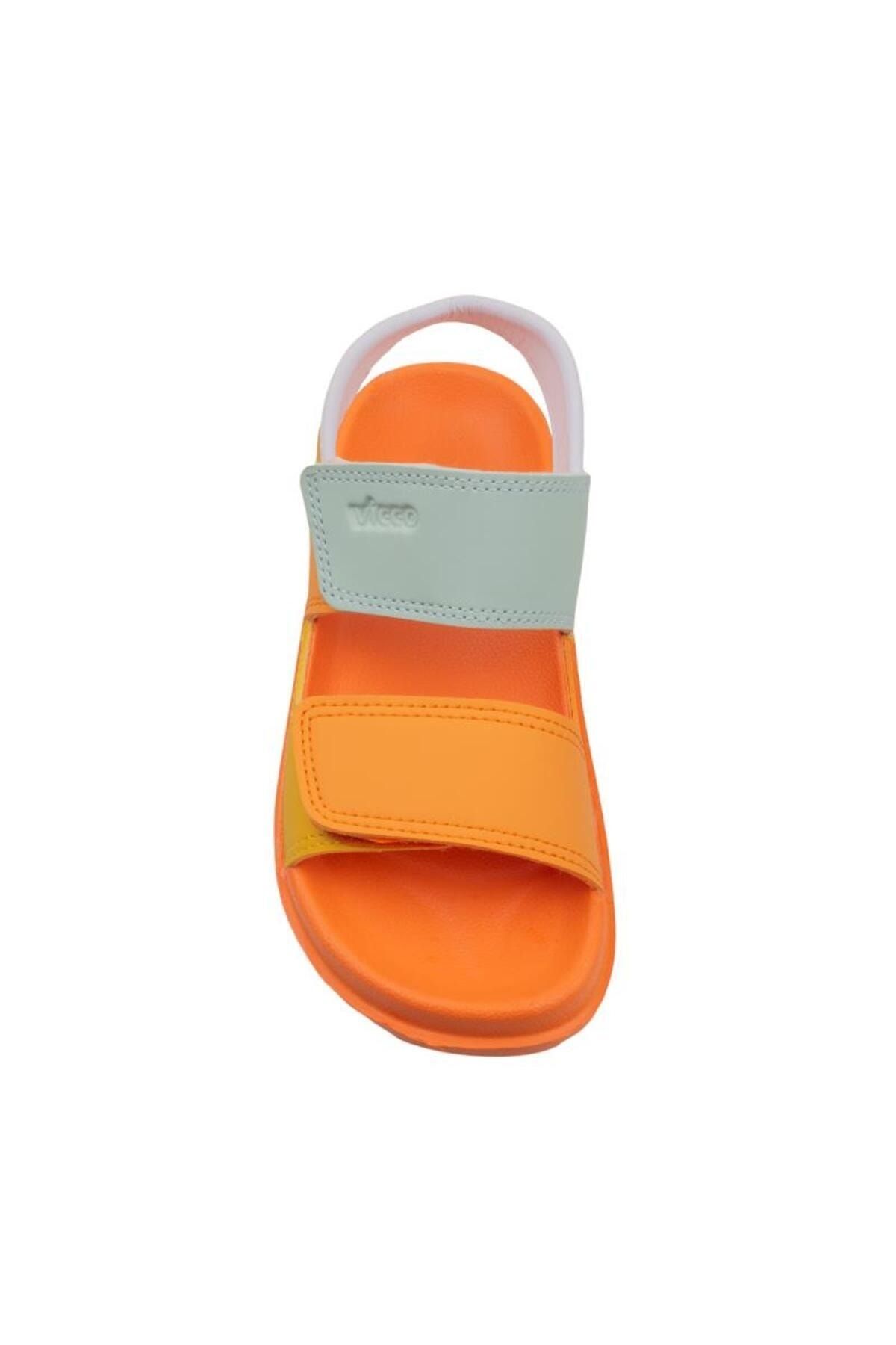 صندل نارنجی دخترانه و پسرانه بچگانه ان Light Orange Krixi Vicco