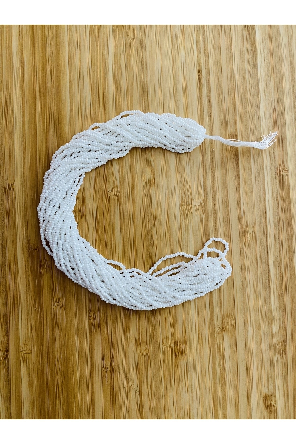 12string No;111. Off-white. Sand Bead, Czechoslovakia (prison Business)bead.