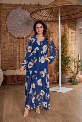 Marina Boutique ETEKLERİ VE KOLLARI TÜL DETAYLI ASTARLI ELBİSE