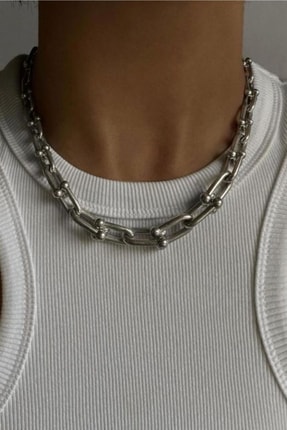 lookmess TIFANY MODEL ÇELİK KOLYE