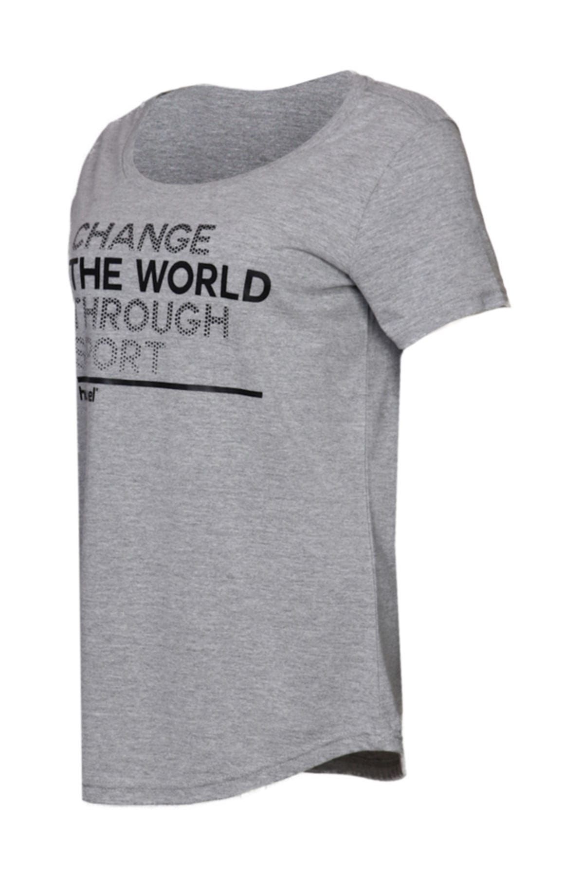 hummel-HMLFLORELLA T-SHIRT S/S GRAY MELANGE Women's T-Shirt 100580936 3