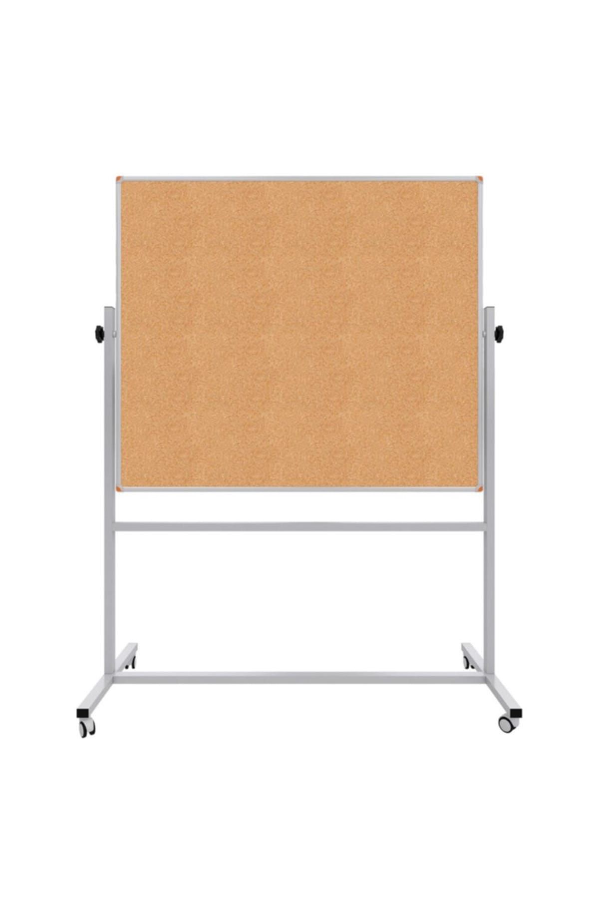 Panda 120x140 Cm Mantar Pano Çift Taraflı Mobil Çift Taraflı 360° Dönerli Tekerlekli