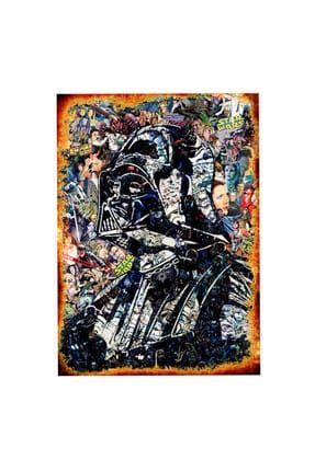 35cmX50cm Ahşap Tablo Star Wars Darth Vader Retro Poster dikey-4536-35-50