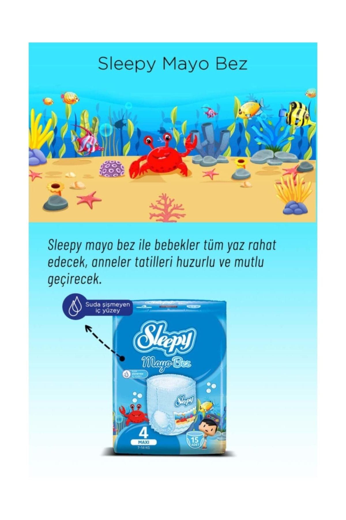 Sleepy Mayo Bebek Bezi 6'lı Paket 4 Beden 75 Adet UX7233