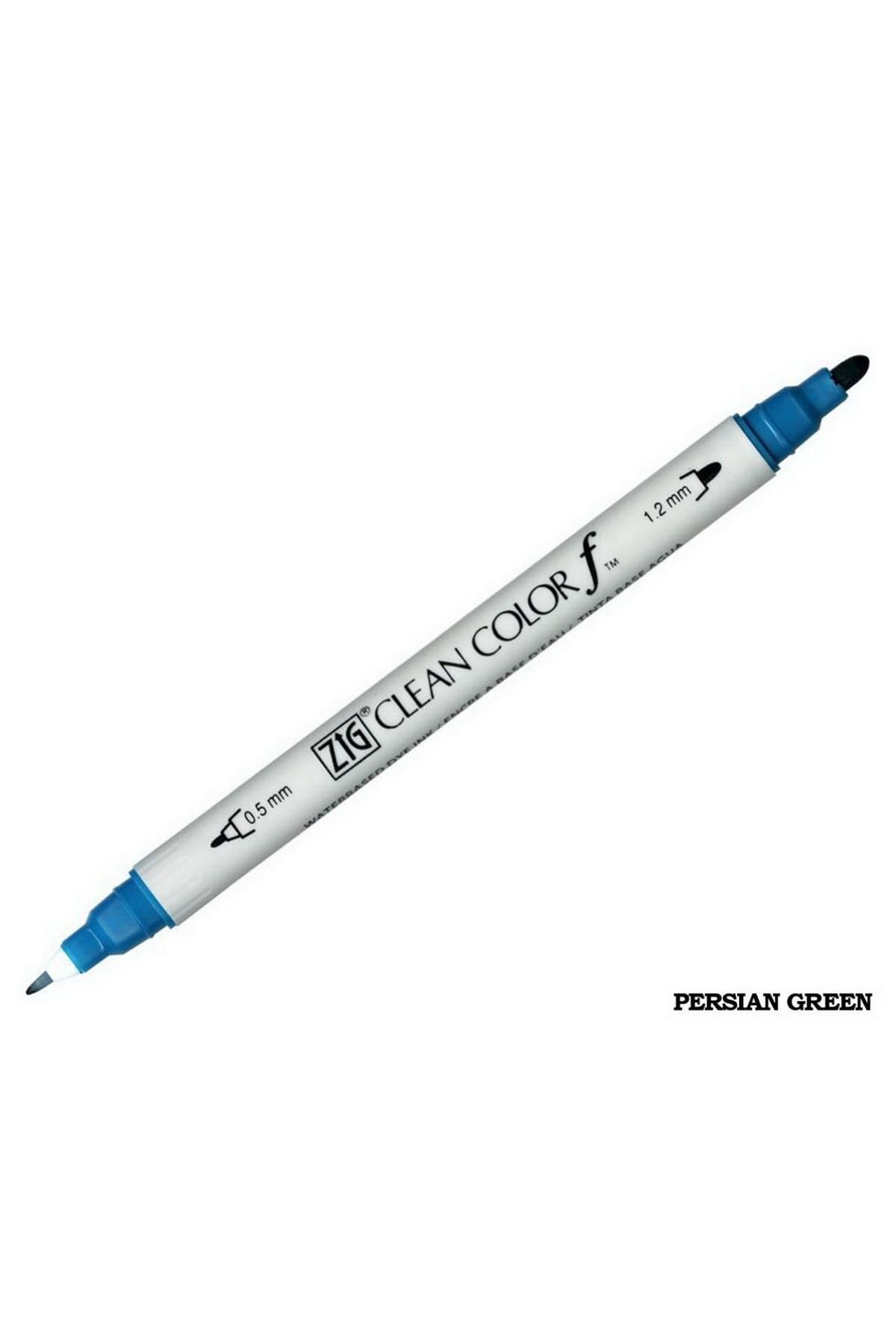 Zig-Clean Color F Tcs-6000t 033 Persian Green Double Sided Pen 1