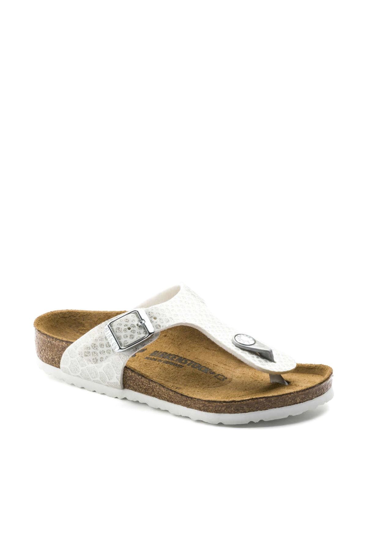Birkenstock-Gizeh Kids White Slippers1008282 2