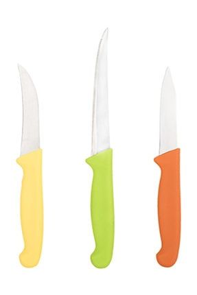 Renkli 3lü Mutfak Bıçağı Seti HAND300TSY