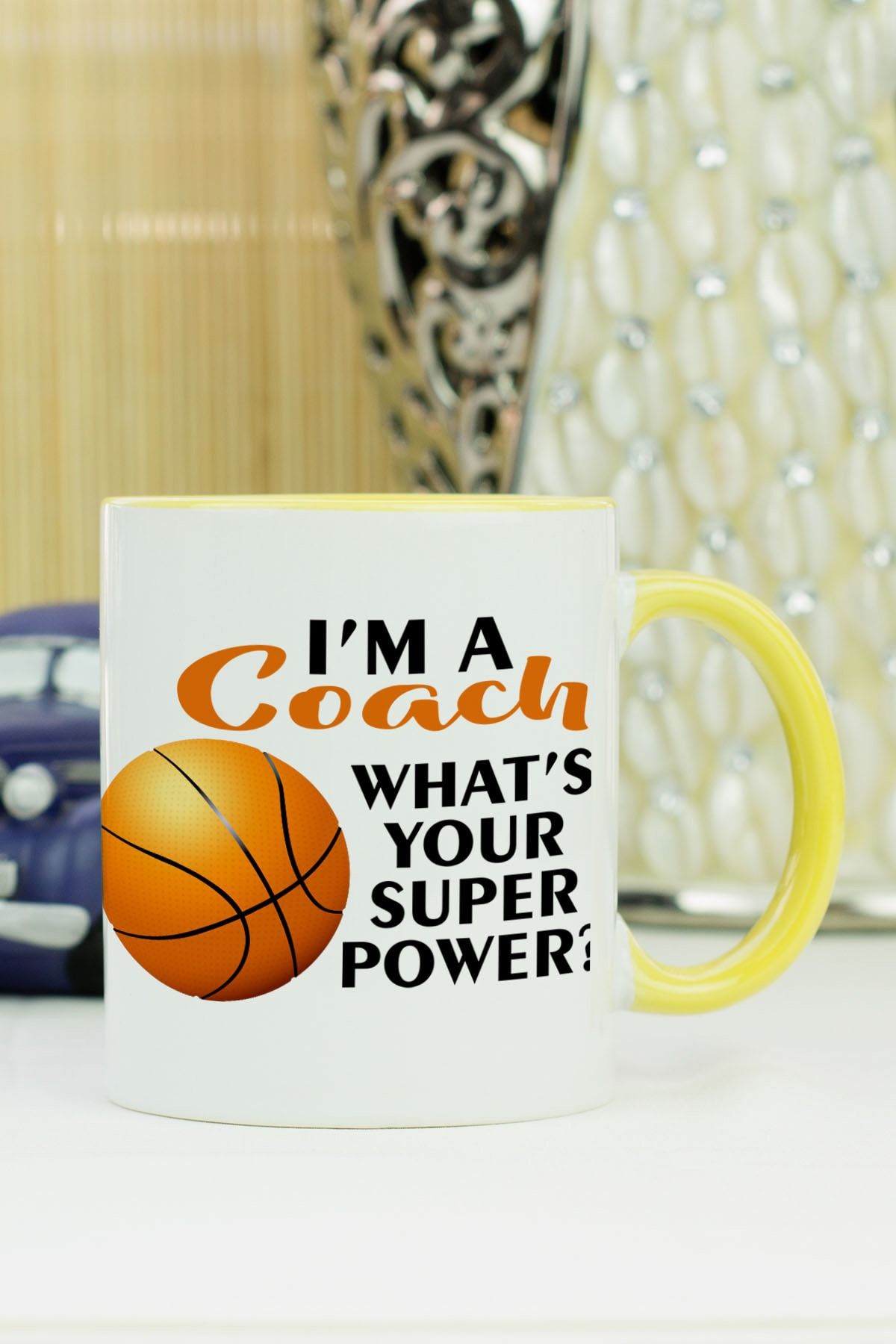 Hediyelen-Basketball Coach Mug Cup Yellow 1