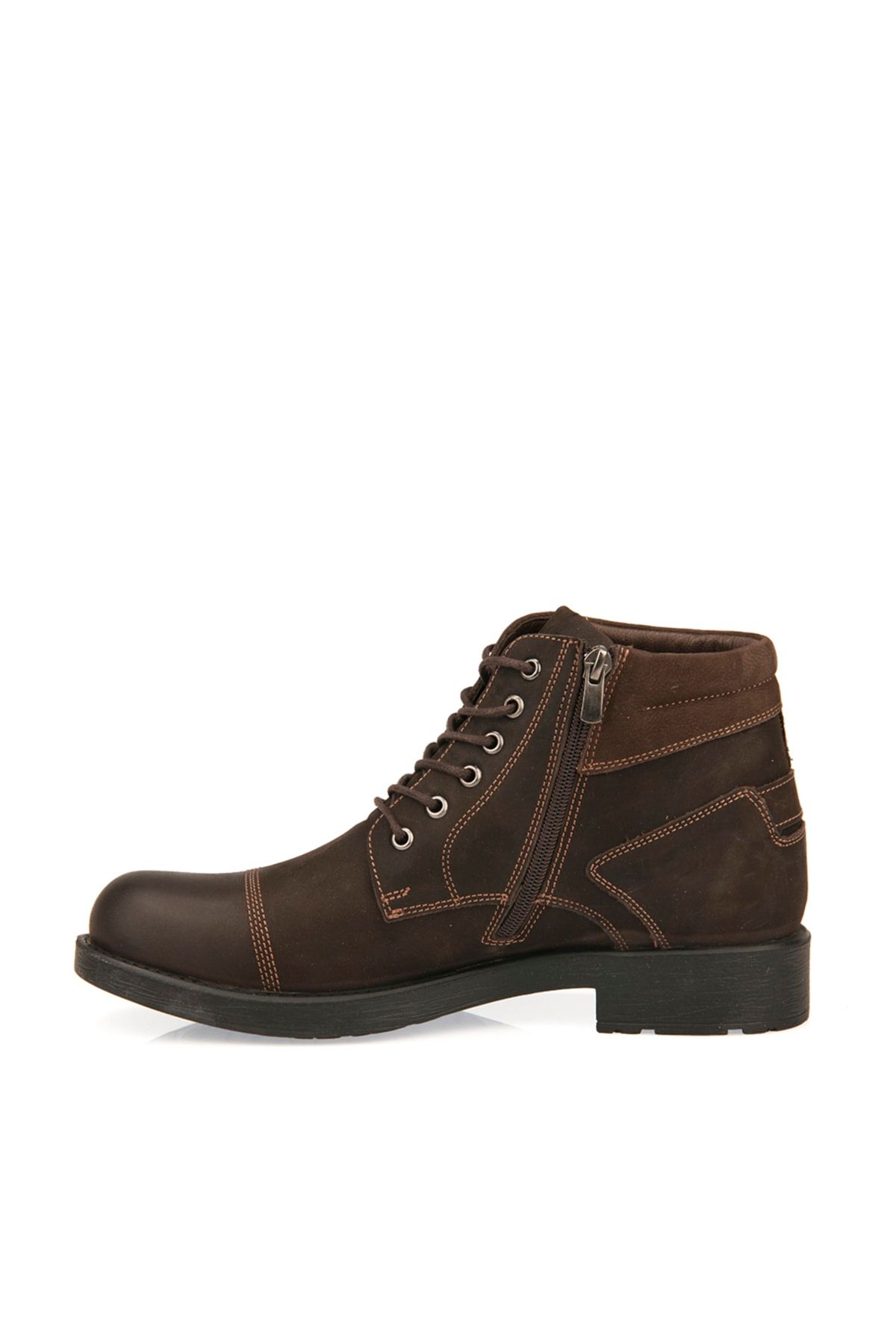 Uniquer-Genuine Leather Men's Brown Boots 93109U 4327 3