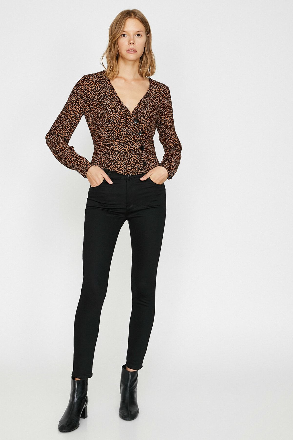Koton Jeans Schwarz Skinny Fast ausverkauft