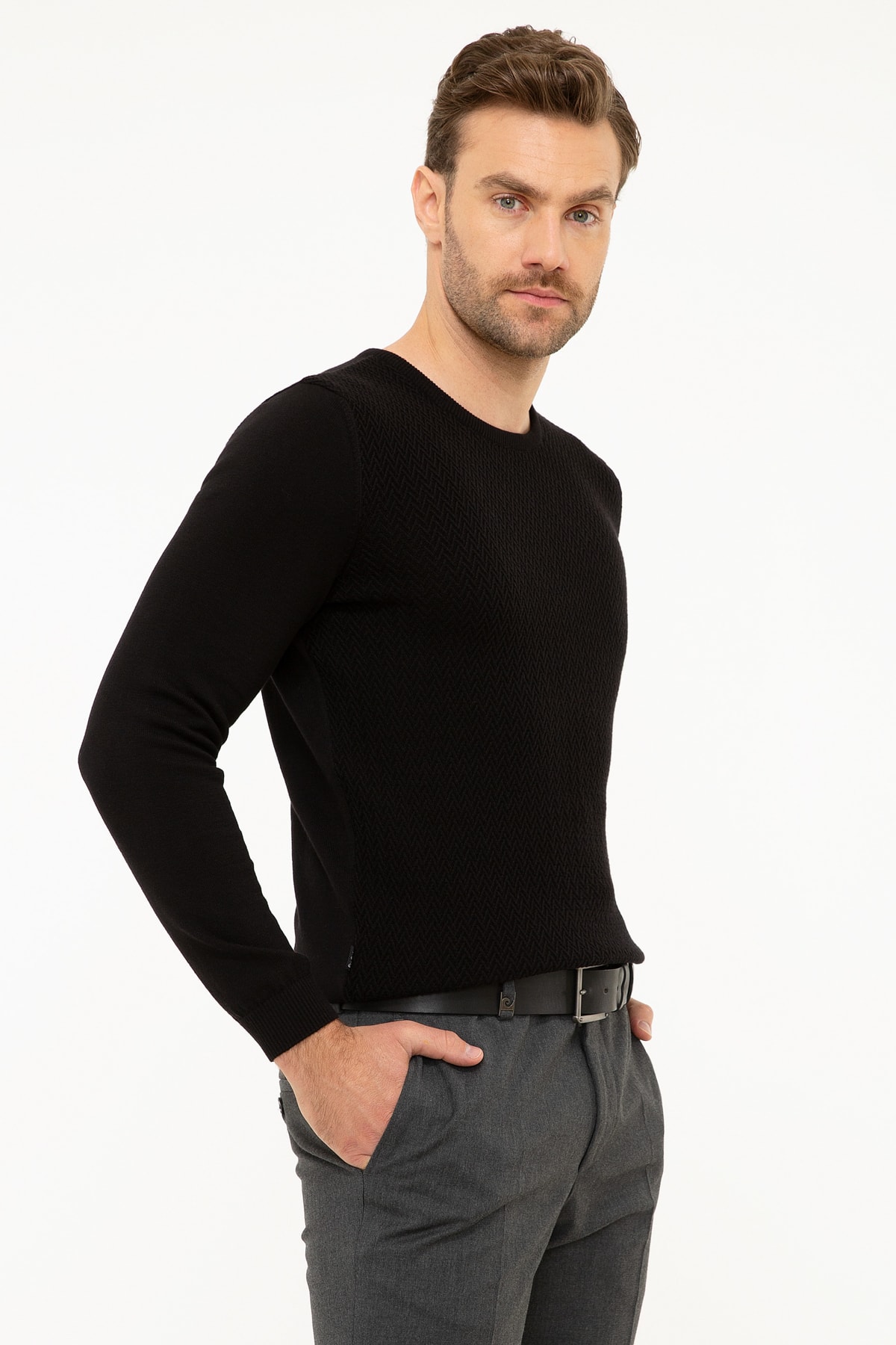 پلیور مردانه راسته آستین بلند | پیر کاردین Pierre Cardin G021GL0TK.000.867207 - تصویر 3