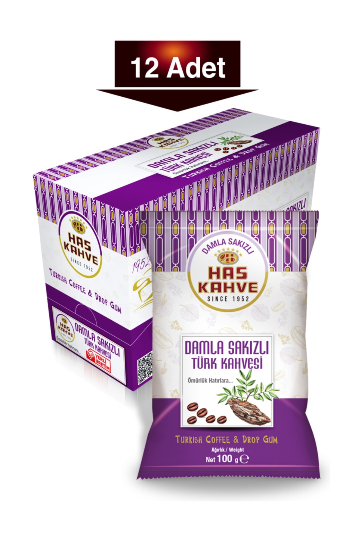 Has Damla Sakızlı Türk Kahvesi 100 gr. - 12'li