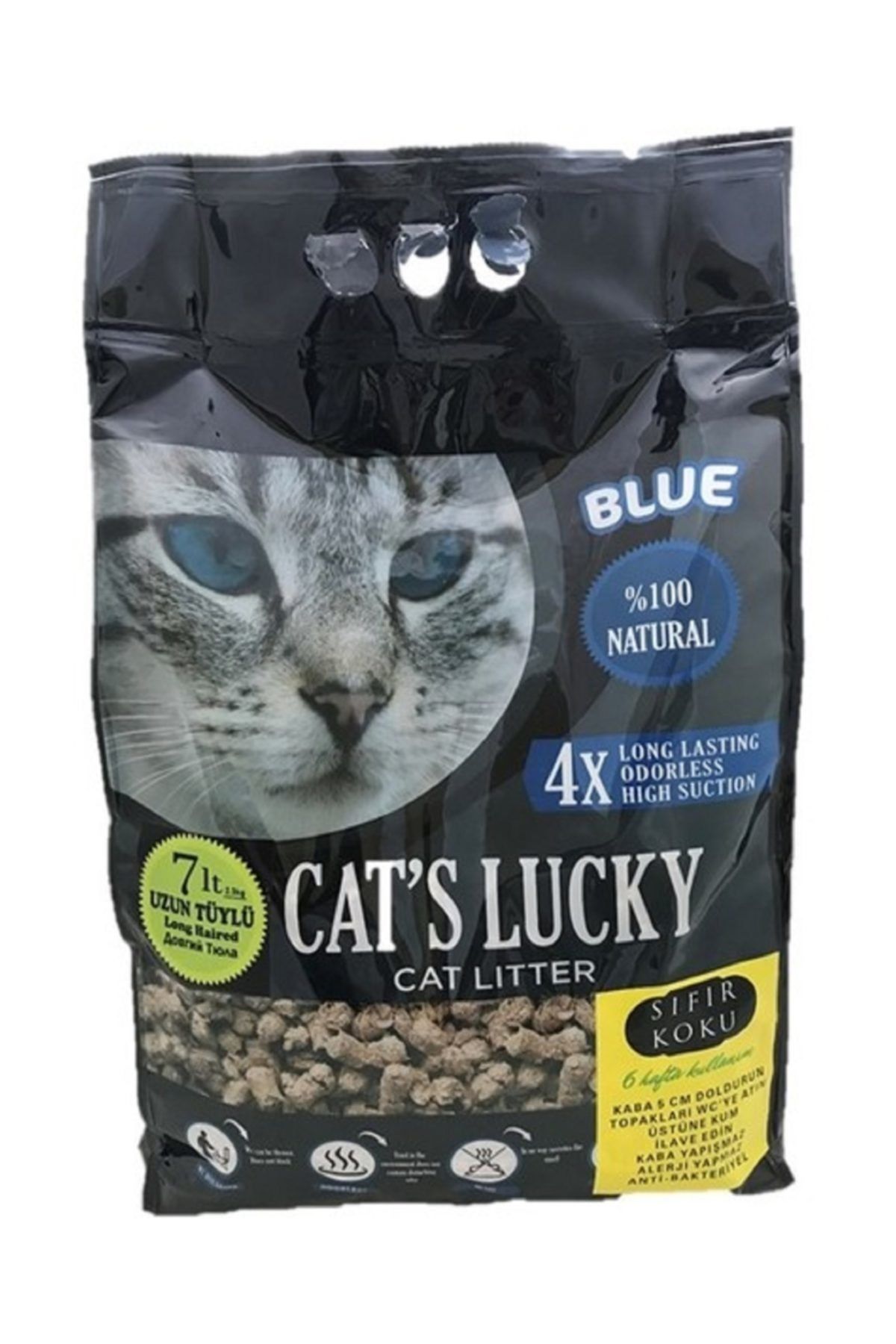 cat s lucky blue dogal kedi kumu 7 l 2 3 kg uzun tuylu kediler icin fiyati yorumlari trendyol
