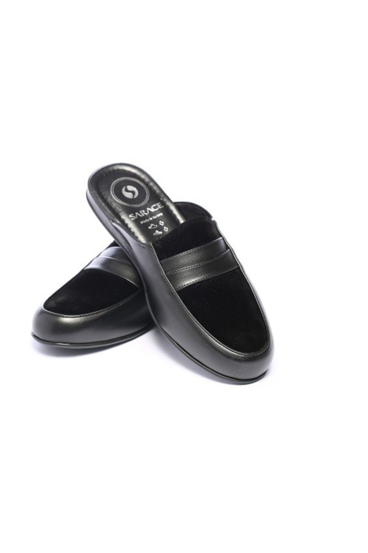  دمپایی دامادی مردانه مشکی 00105nbk