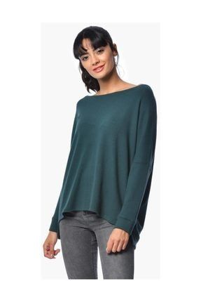 Kadın Yeşil Düz Renk Sweatshirt 1183-T1-12-01