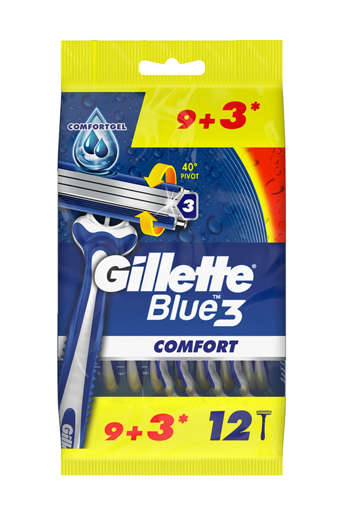 Gillette Gillette Blue 3 Tıraş Bıçağı 9+3