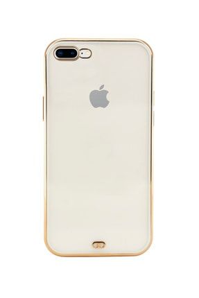 Iphone 8 Plus Premium Electrolize Silikonlu Beyaz Telefon Kılıfı MC8PELC