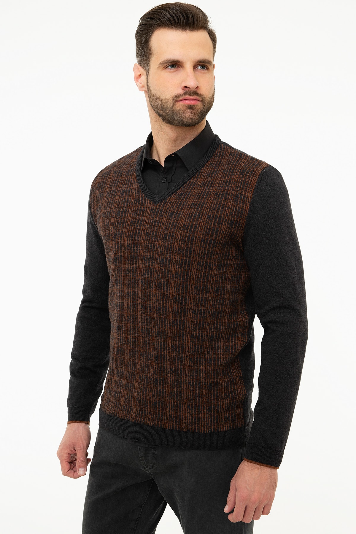 بافت مردانه راسته آستین بلند | پیر کاردین Pierre Cardin G021GL0TK.000.867147 - تصویر 3