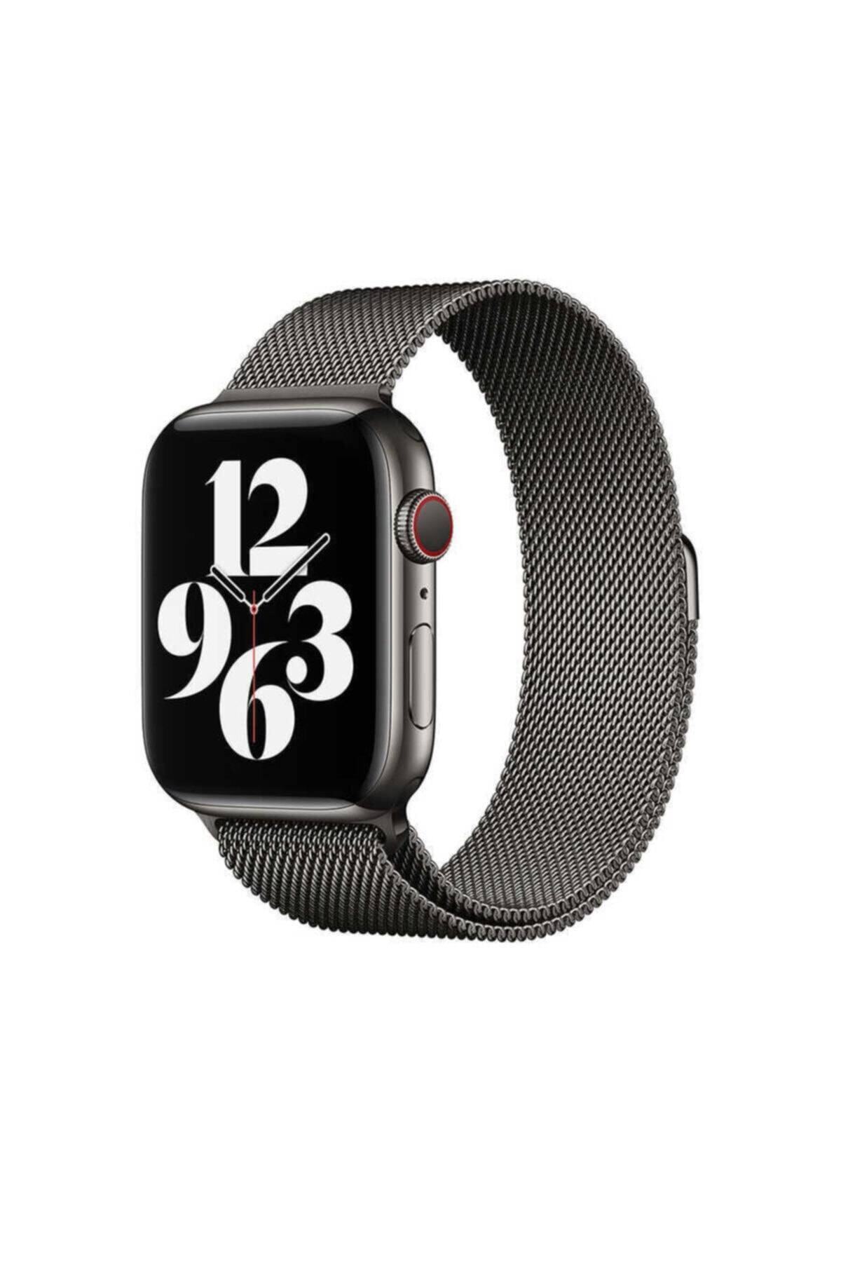 Apple Watch Uyumlu 40mm Metal Tasarım Mıknatıslı Kordon - Siyah