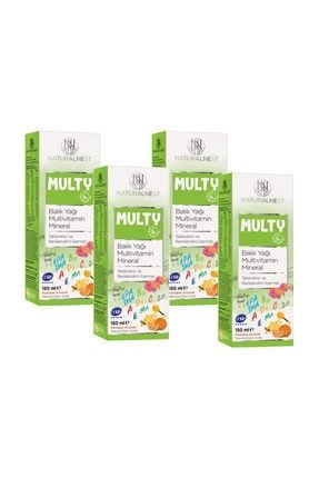 Naturalnest Multy Şurup Balık Yağı Vitamin Mineral Içeren Takviye Edici Gıda 4 Kutu Multy4
