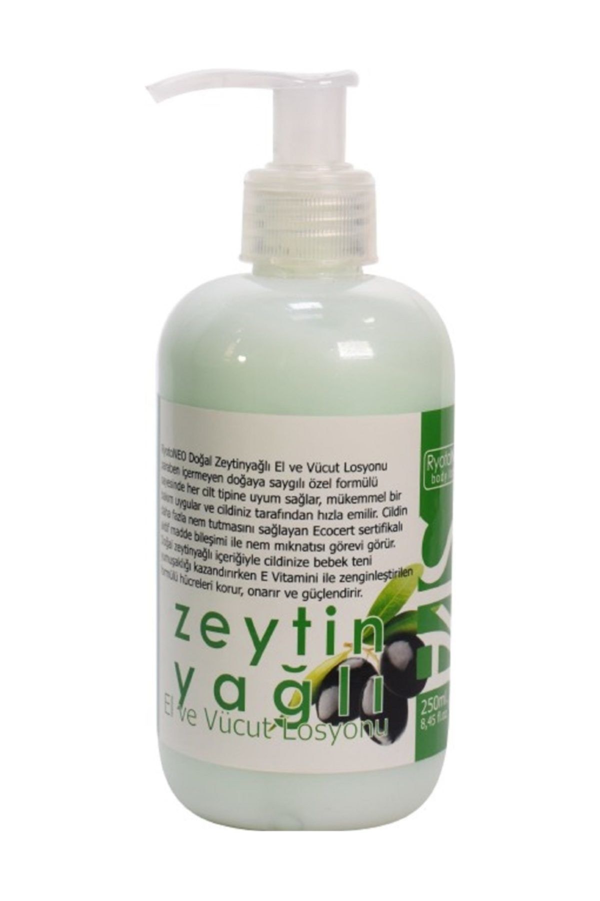 RyotoNEO Zeytin yağlı El, Yüz Ve Vücut Losyonu %100 Doğal 250 Ml. / RyotoNEO Olive Oil Hand, Face and Body Lotion 100% Natural 250 Ml.