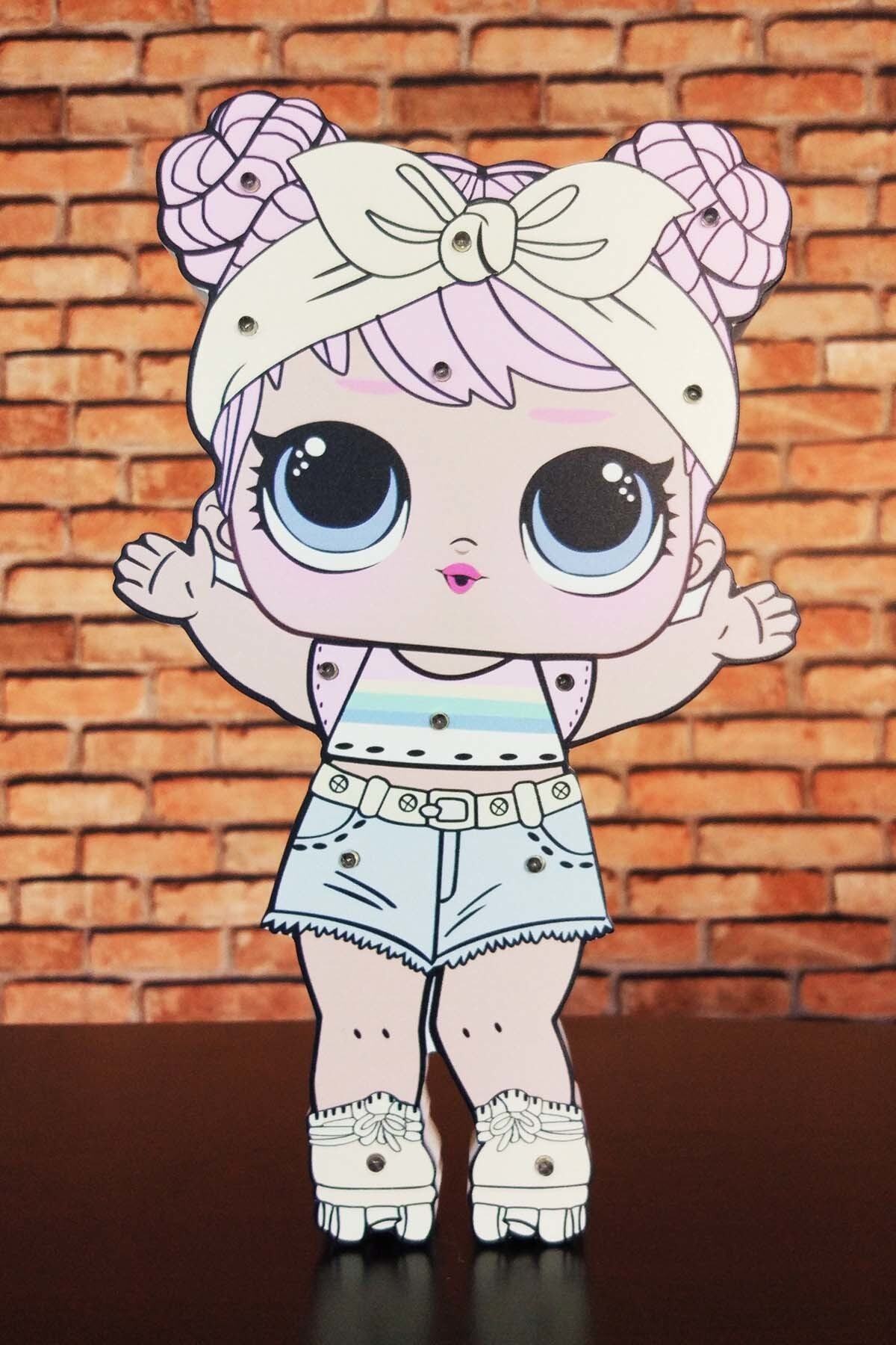 Patladi Gitti Dekoratif Isikli Ahsap Lol Bebek Temali Gece Lambasi Bandanali Fiyati Yorumlari Trendyol