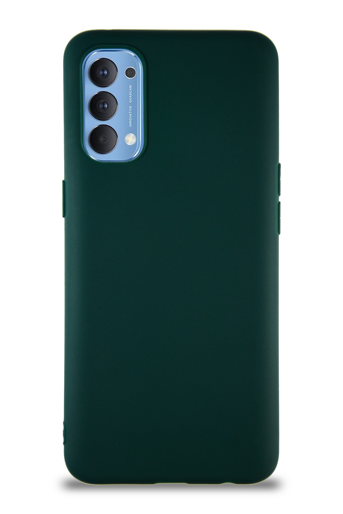 Oppo Reno 4 Soft Premier Renkli Silikon Kapak - Yeşil