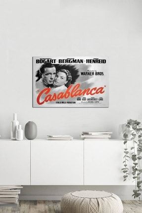 Casablanca Film Afişi Fotoğraf Kanvas Tablo 100x140 Cm A-11-069