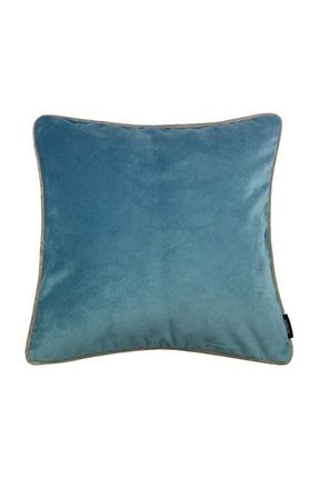 Mcalister Textiles Mat Kadife | Dekoratif Yastık Kılıfı Kırlent Buz Mavisi 50cm*50cm MC1501